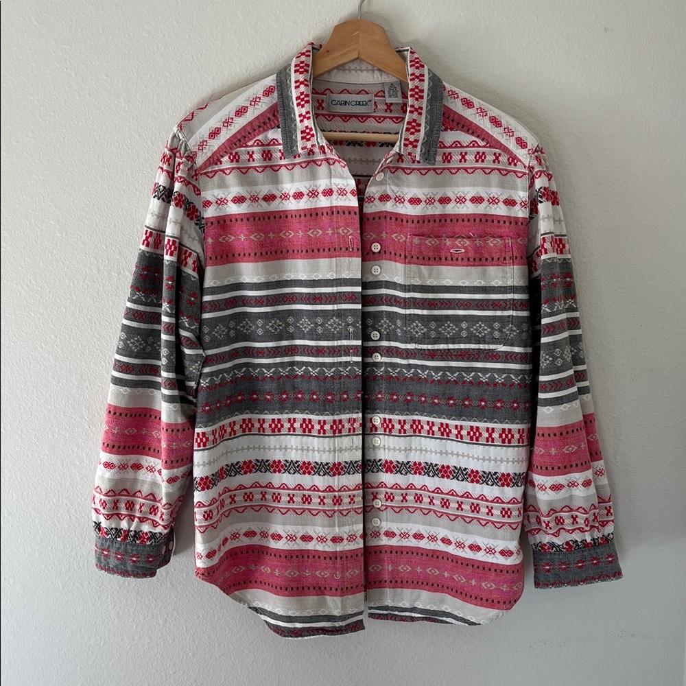 Vintage Cowgirl Western Button-down Puffed Sleeves